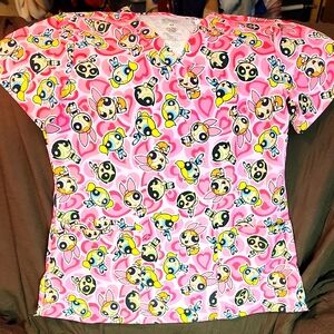 Power Puff Girls Scrub Top